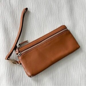 Danier Tan Leather Wallet with removable card holders